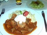 Veal Paprikash with Cucumber Salad